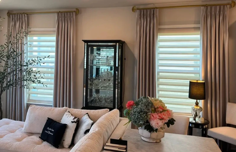 Fall Window Styling: Warm Tones and Textures in Drapery and Blinds image